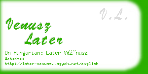 venusz later business card
